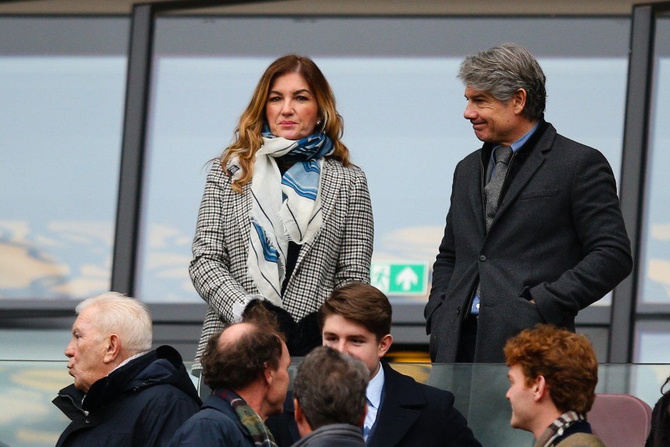 Karren Brady looks on ahead of the Premier League match between West Ham United and Chelsea FC at London Stadium in February