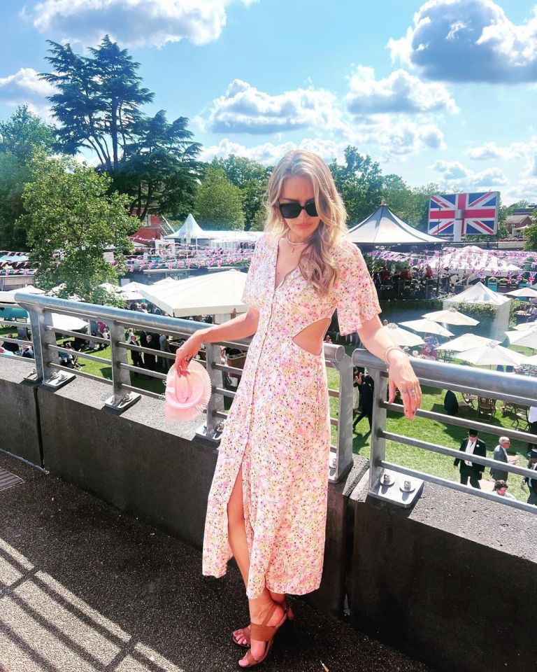 The popular presenter had a great time at the races