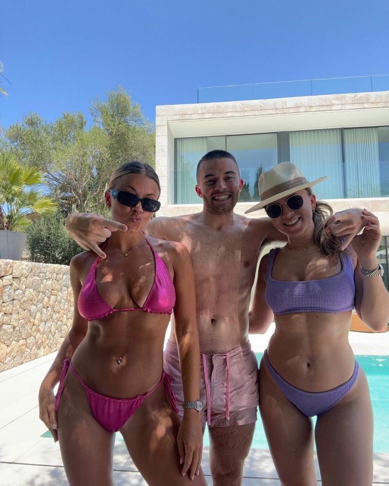 Hollie, left, posed with brother Will and sister Chloe, right on holiday