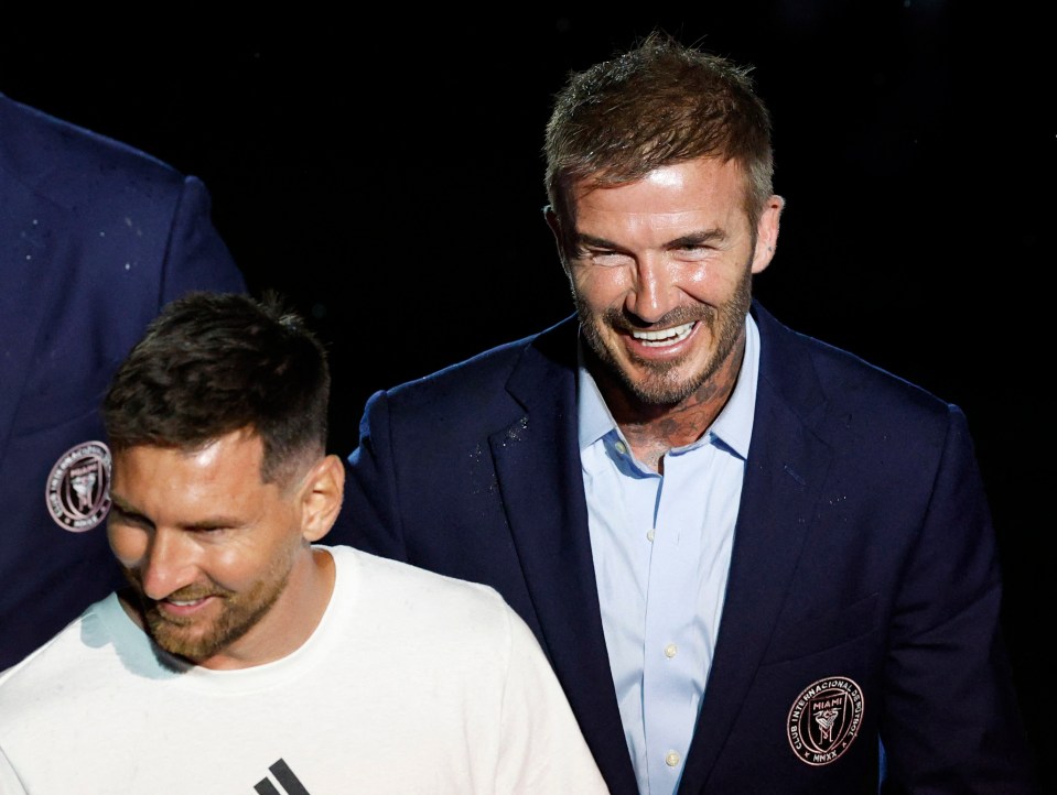 Lionel Messi and Inter Miami boss David Beckham