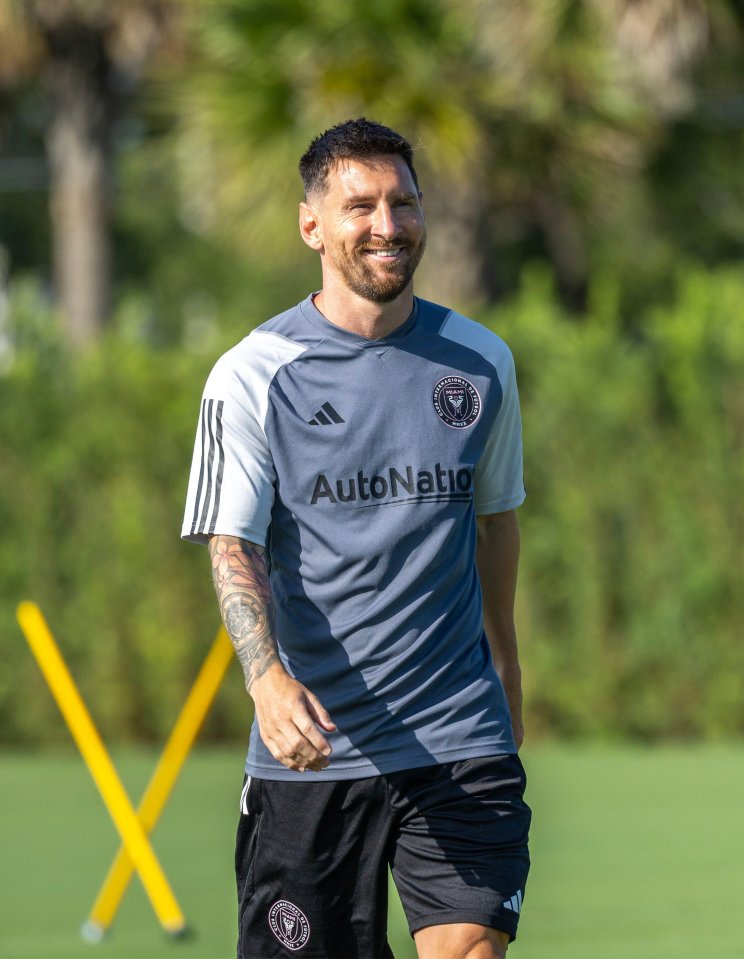 Lionel Messi during Inter Miami training