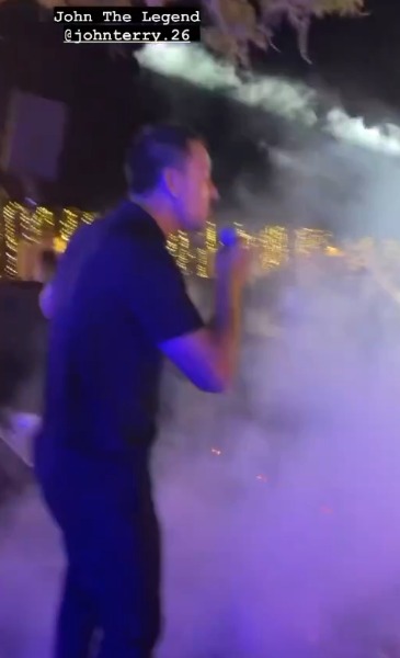 John Terry took over the mike and performed for the crowd