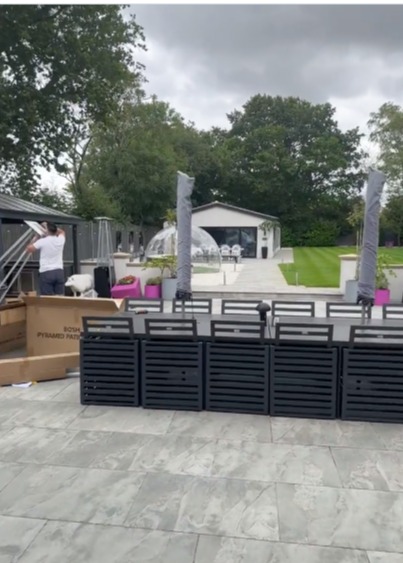 Rylan Clark has shown off his sprawling garden