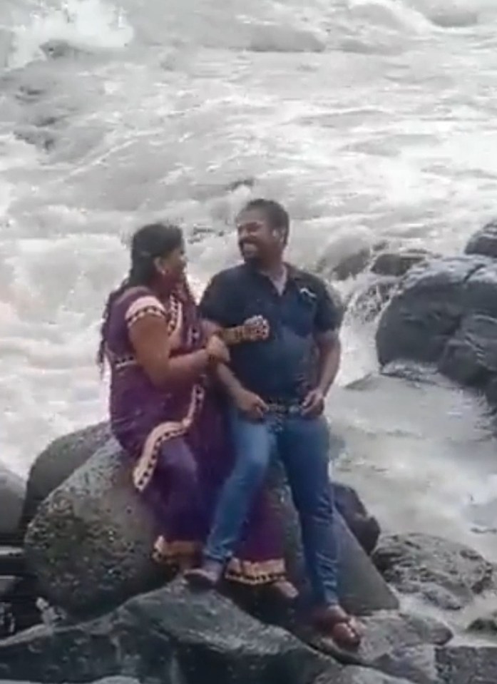 Moments before disaster struck, they were laughing and smiling