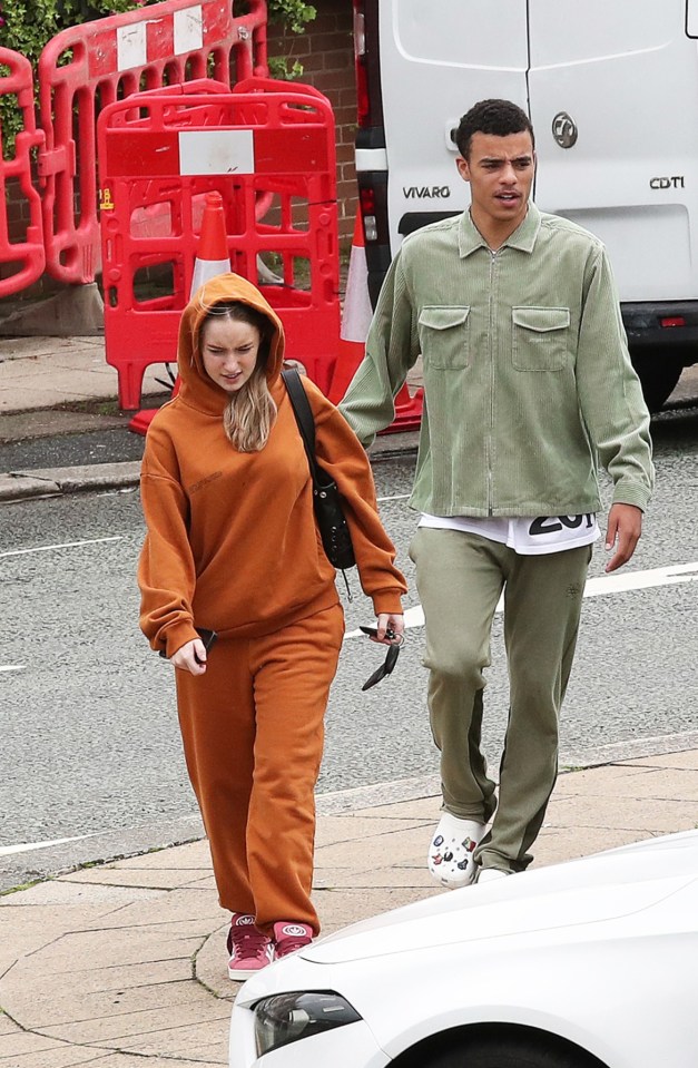 Greenwood and partner Harriet Robson were seen in Greater Manchester this week, while his team-mates were taking part in a US tour