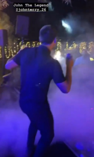 He entertained guests with a rendition of John Legend's All Of Me