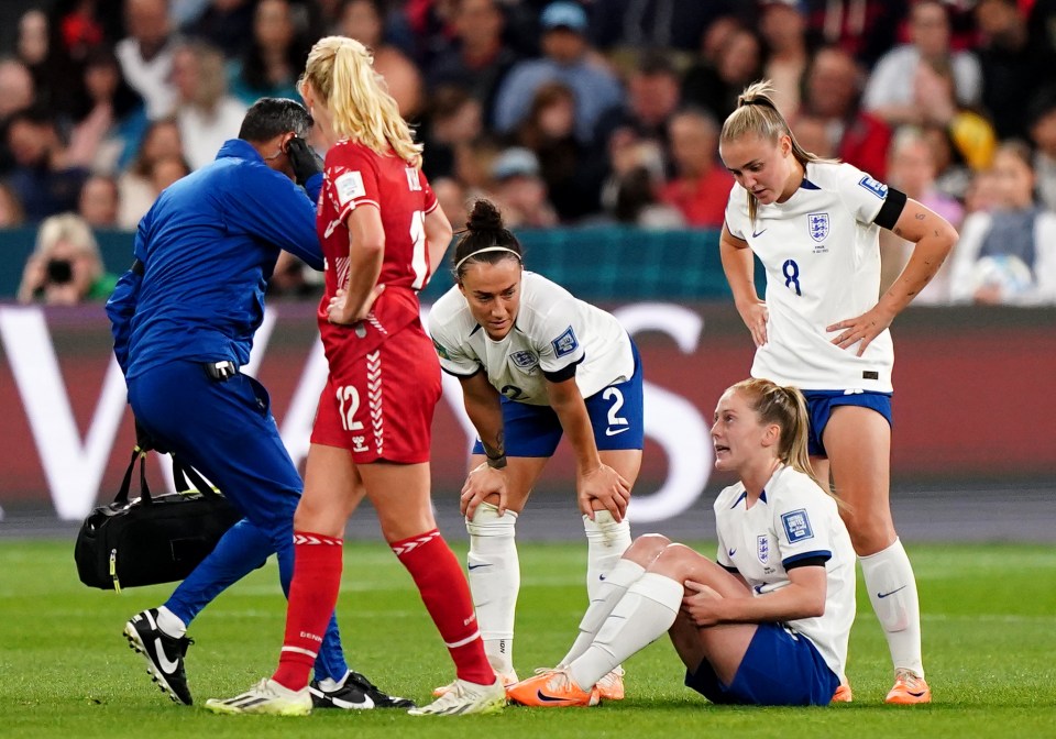 Keira Walsh was in tears after appearing to suffer a knee injury