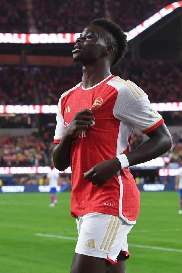 Bukayo Saka thrived in Arsenal's 5-3 win over Barcelona, posing constant danger near Andre ter Stegen's box