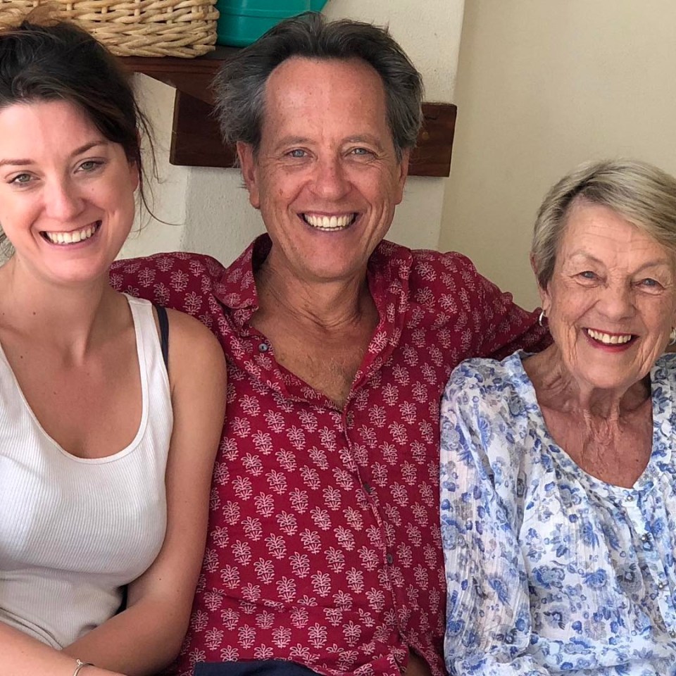 The actor, 66, (pictured with his daughter, left) expressed his 'gratitude' for what his mother (right) taught him