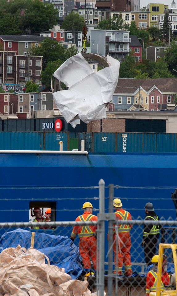 Debris has been recovered from the ship and brought to Newfoundland