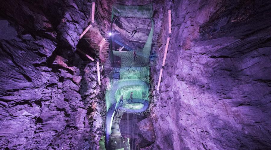 The adventure centre has slides measuring up to 60ft long