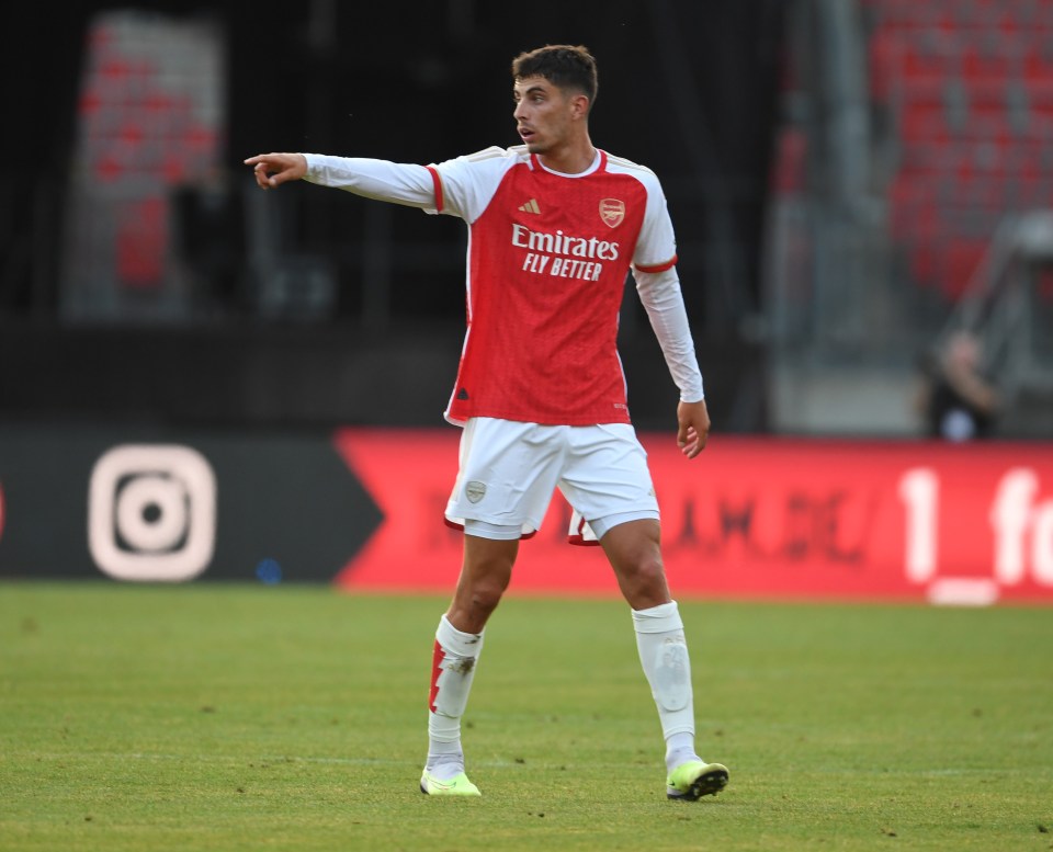 Arsenal supporters got their first look at Kai Havertz last night