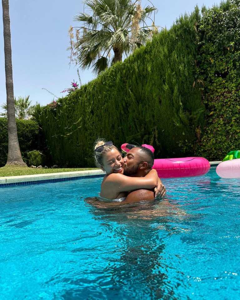 They kissed in a villa pool in Marbella