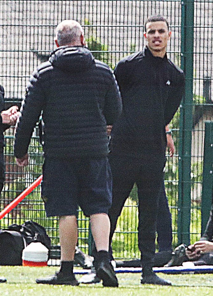 The star was seen training with his father last month