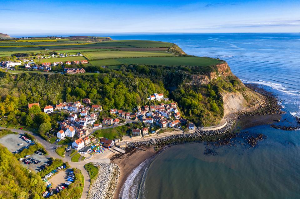 The beach at Runswick Bay is difficult to see until you're right there