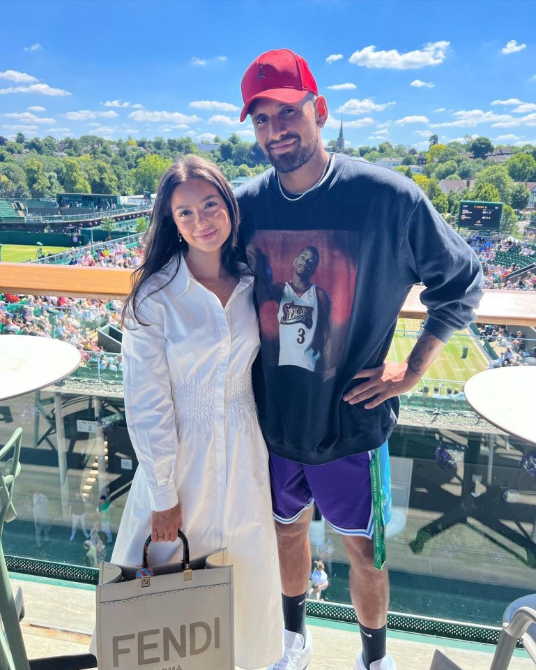 Kyrgios is getting over his Wimbledon heartache by spending time with girlfriend Costeen Hatzi