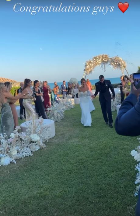 Ashley and Sharon were cheered on by friends and family after saying 'I Do'