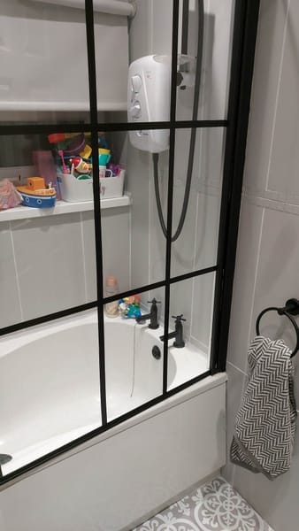 The bathroom is unrecognisable