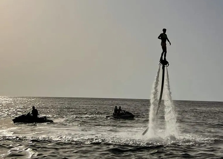 Even hydro jet packs were on the itinerary