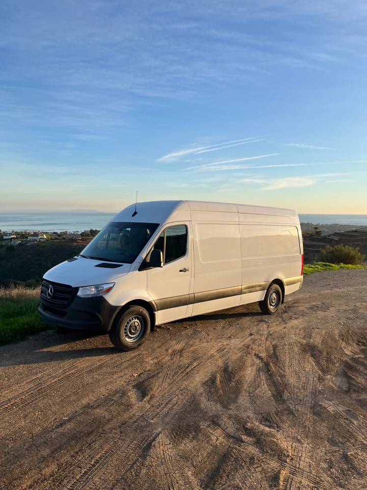 The van before renovations began