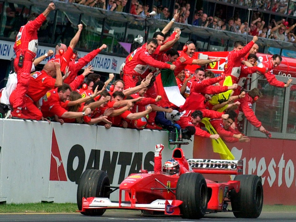 The 220mph car was also used when Schumacher came 3rf at the 2002 Malaysian Grand Prix