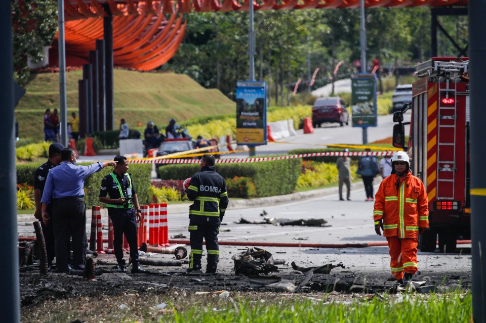 At least eight people were on board the jet