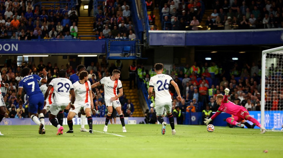 Sterling's first goal came after 17 minutes