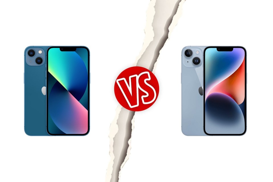 Comparison of two iPhones.