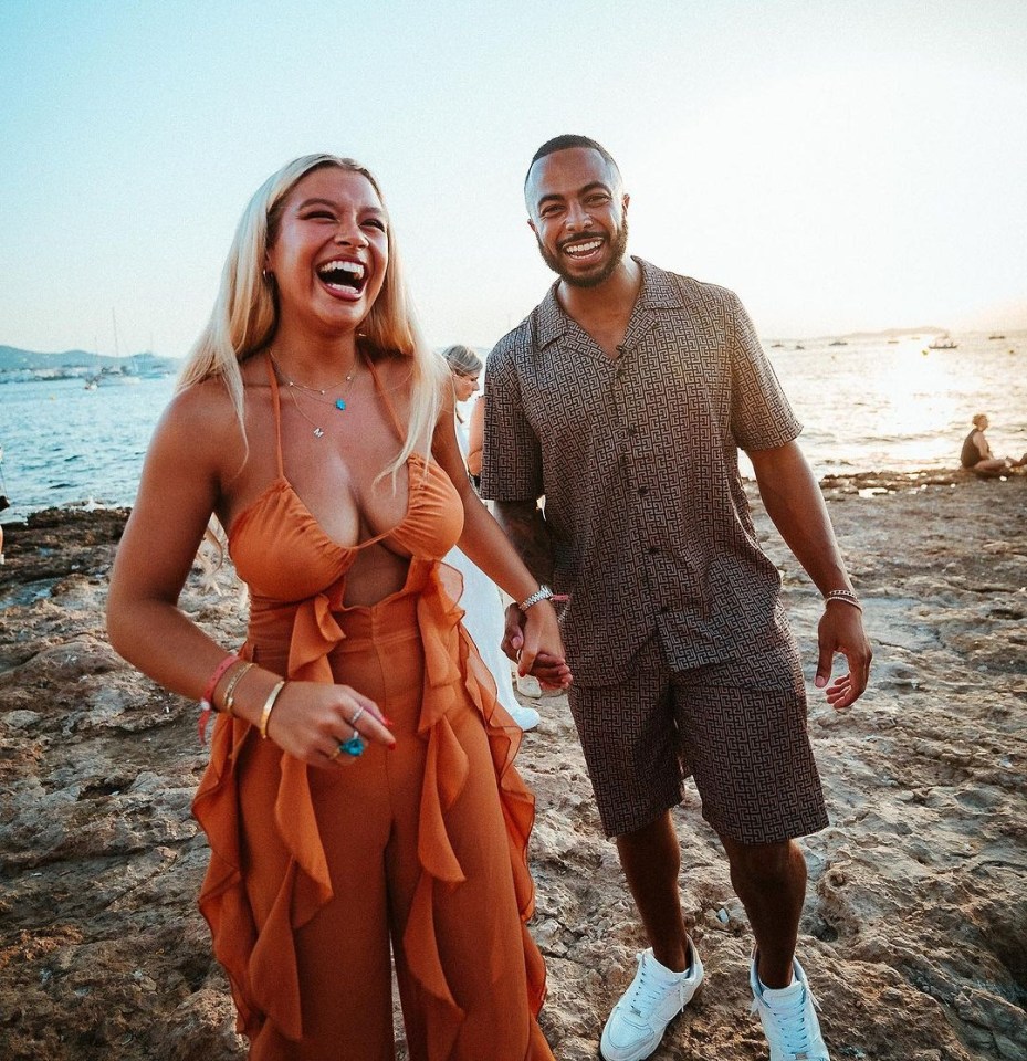Molly Rainford looked sensational in a burnt orange bikini top
