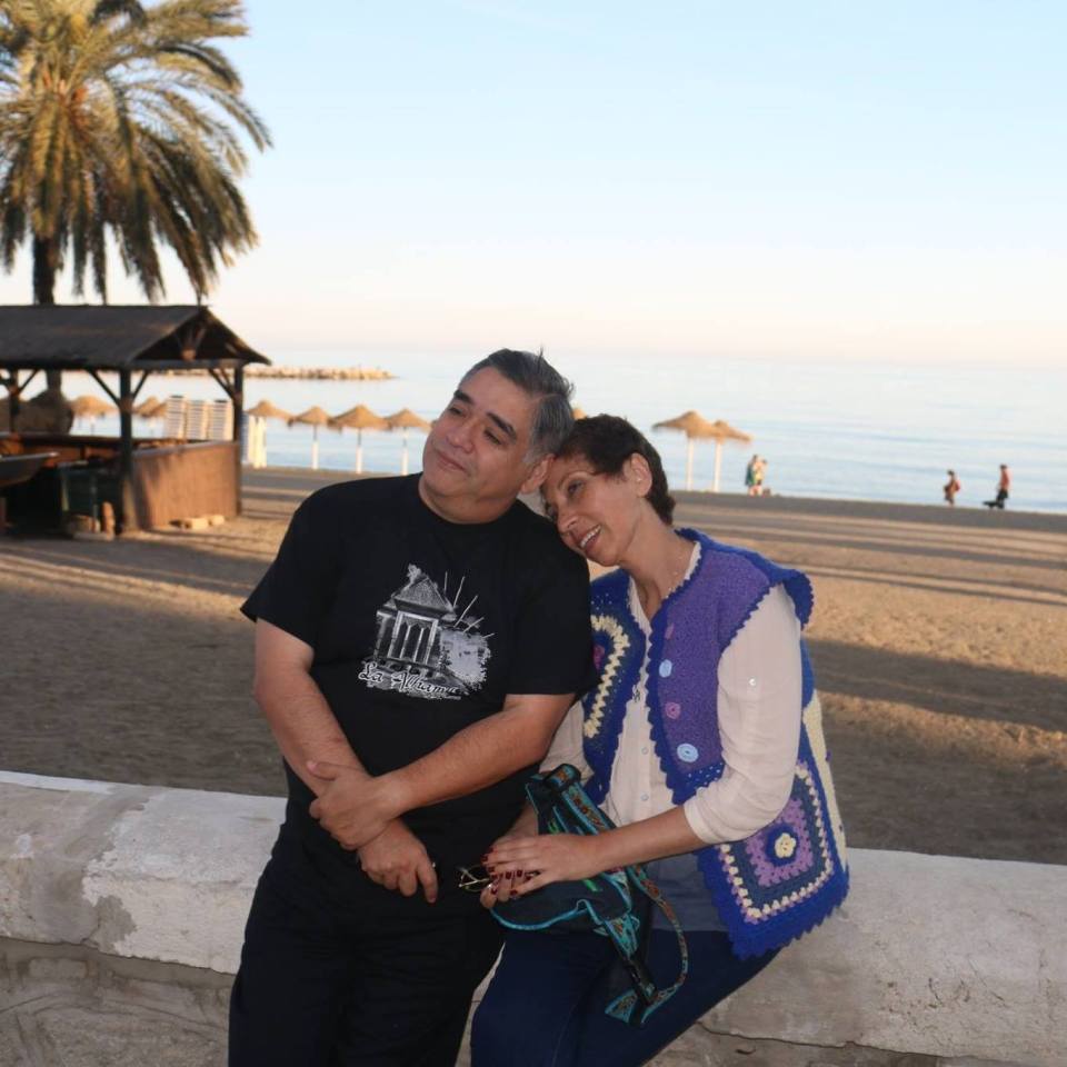 Andaur seen here with his wife who died in 2017