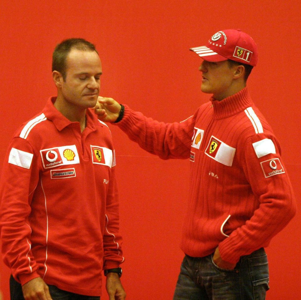 The two were teammates at Scuderia Ferrari in the early 2000s