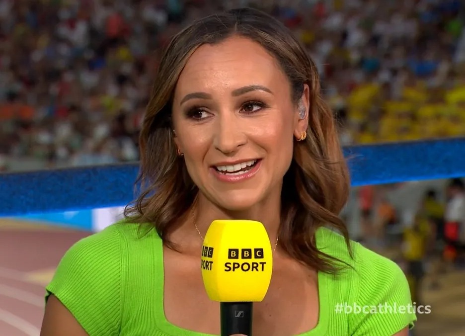 Jessica Ennis-Hill wore a green jersey on Saturday night
