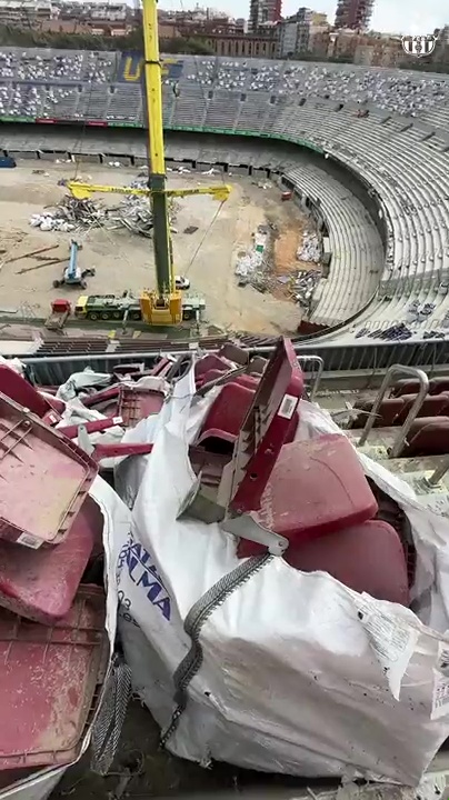 The Nou Camp has been left in a pile of rubble