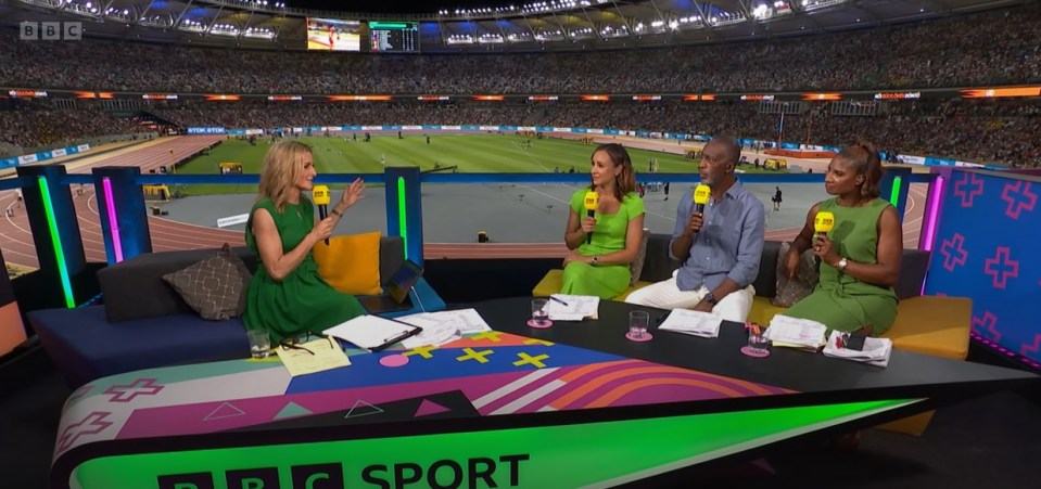 She is part of the BBC's punditry team for the World Athletics Championships