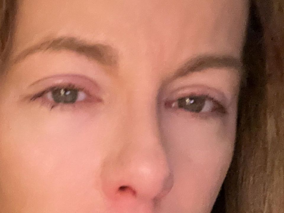 The actress was seen with tears in her eyes in the revealing album