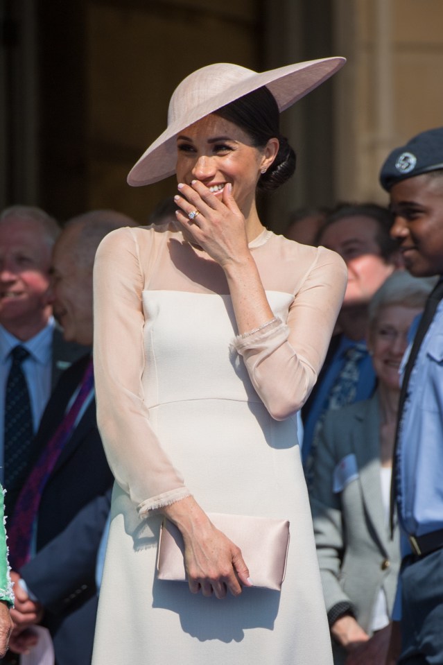 And her first public appearance as a member of the royal family saw her choose a neutral ensemble at the Buckingham Palace garden party