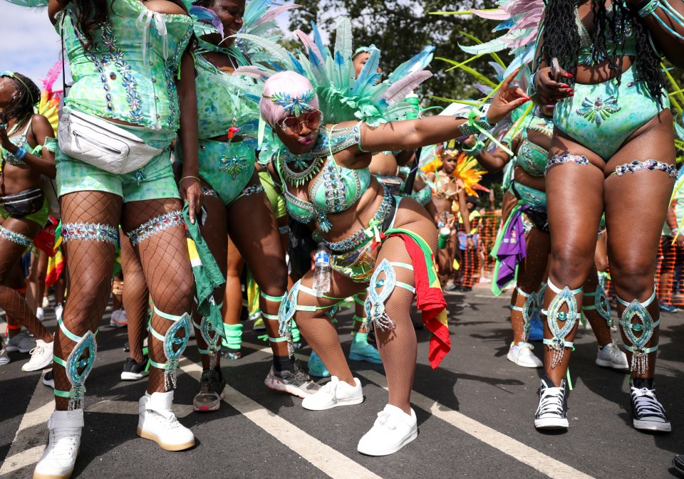 Revellers enjoying the celebrations in the sunshine