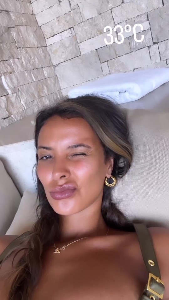 Maya posted a snap in front of the same brick wall