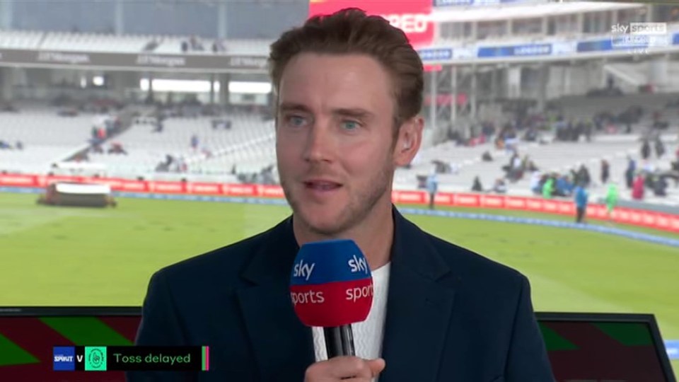 Stuart Broad's first day of his new job didn't go to plan