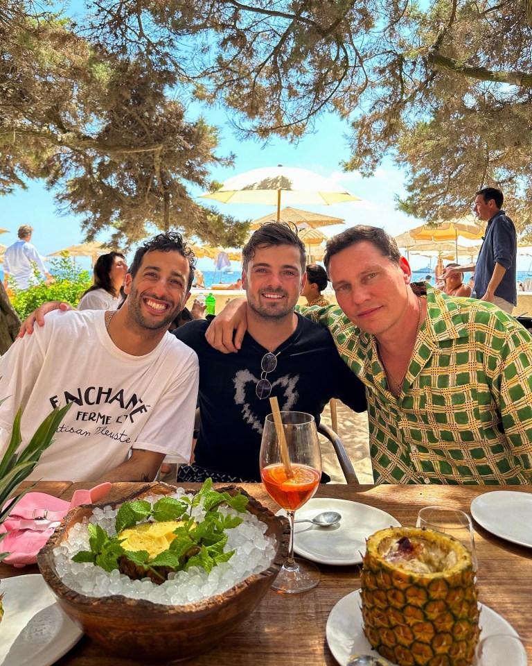 Daniel Ricciardo has been spending time in Ibiza