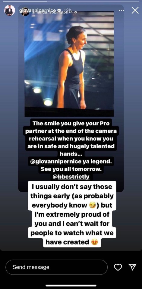 Amanda and Giovanni's social media posts after the story broke on their rows