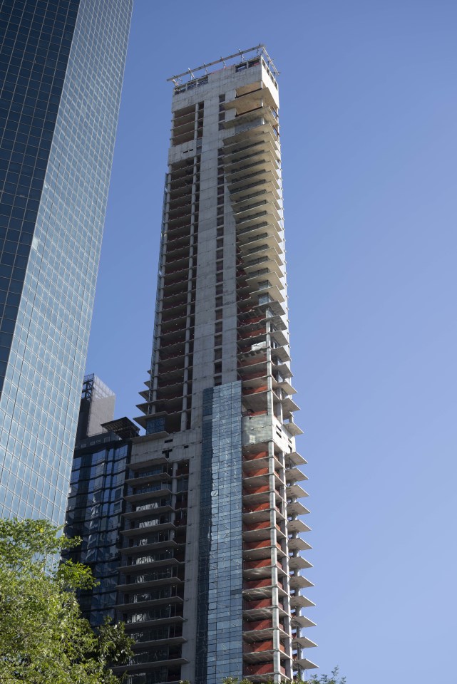 The $300million skyscraper has had stop-start construction across a 10-year period