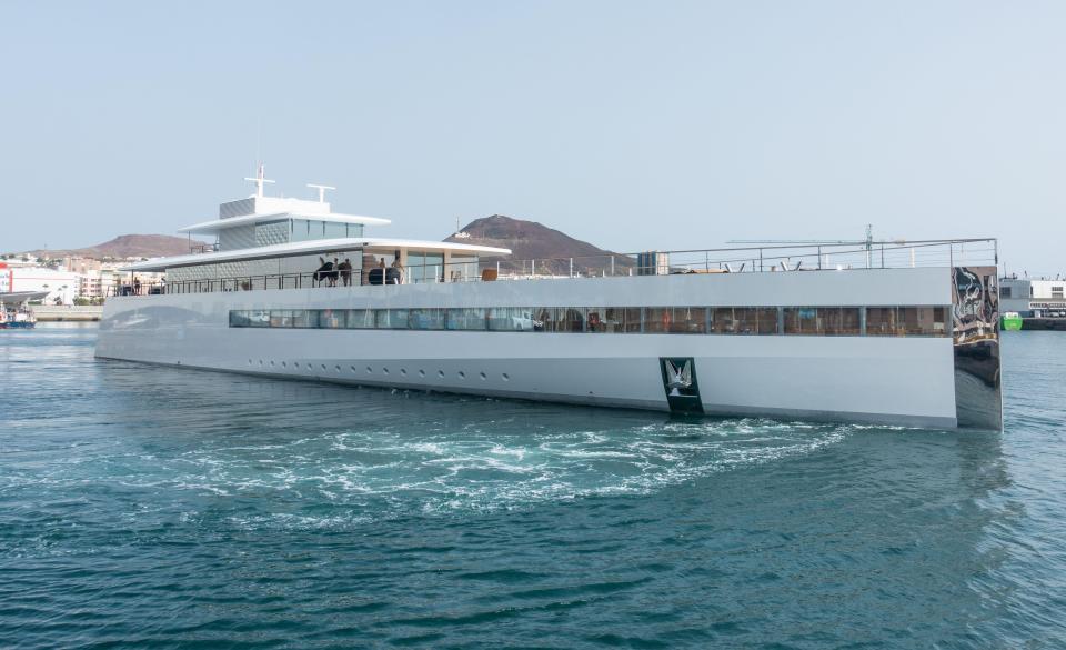Venus is a $120 million yacht with several luxury features including floor-to-ceiling windows