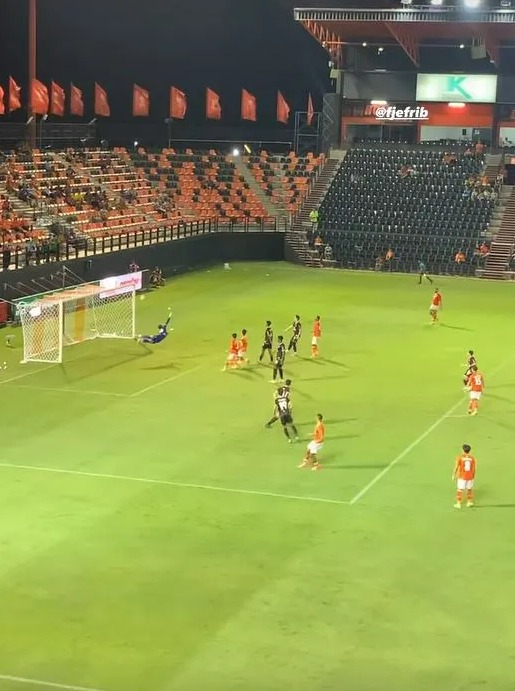 Bolkiah watches his solo special dip into the top corner