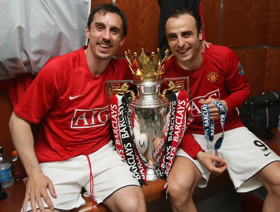 Berbatov won two Premier League titles in three years with Man Utd