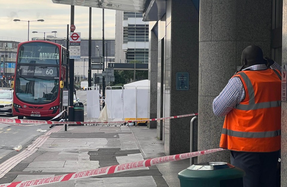 A schoolgirl was stabbed to death on a Croydon bus this morning