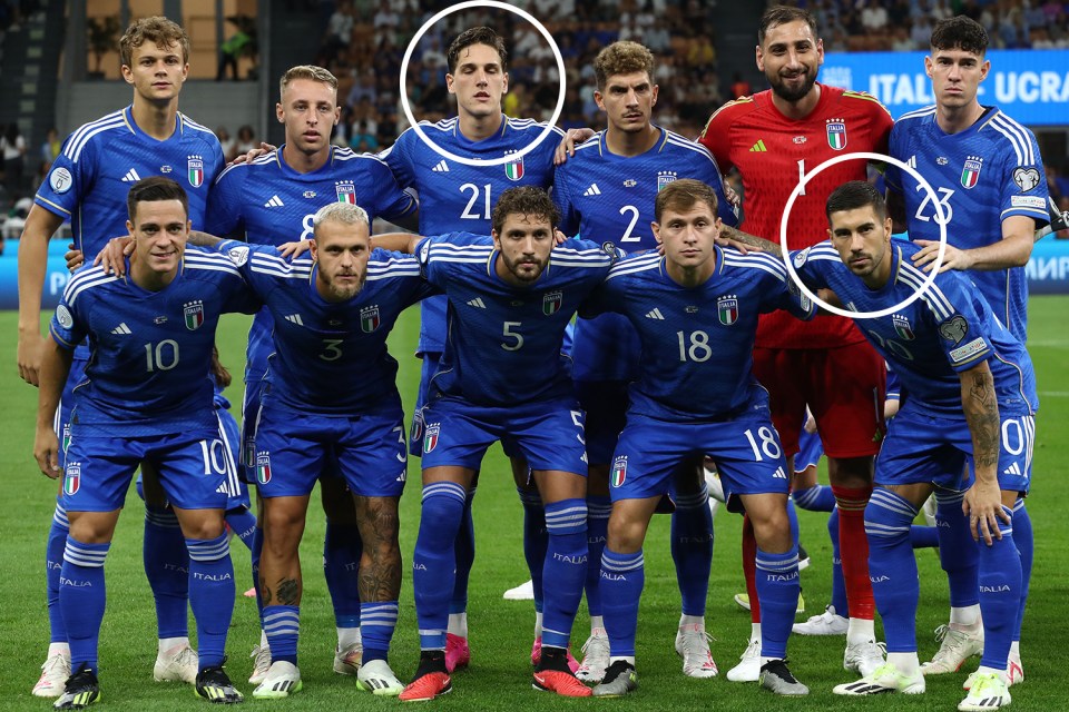 Nicola Zaniolo (21) and Mattia Zaccagni (20) were both in Italy's team last night