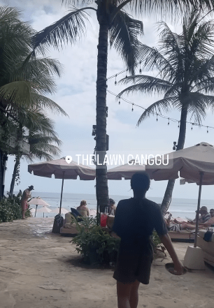Callum appears to be making the most of single life in Bali