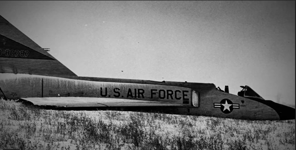 The F-106 Delta Dart landed itself neatly into a field and only suffered 'minor' damage