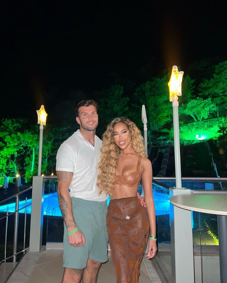 They looked like the perfect couple in a series of holiday snaps
